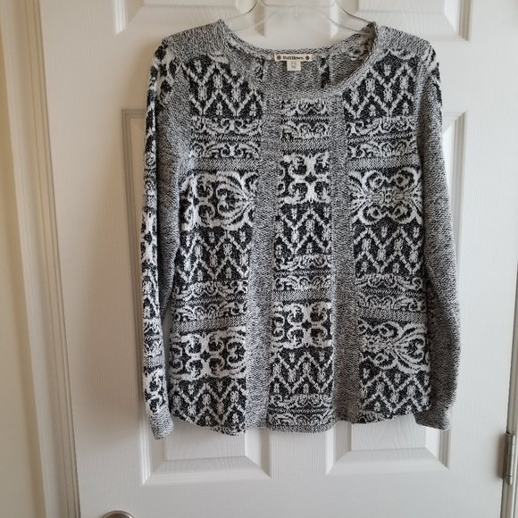RUFFHEWN Black /White Lightweight Pullover Sweater - Picture 1 of 7